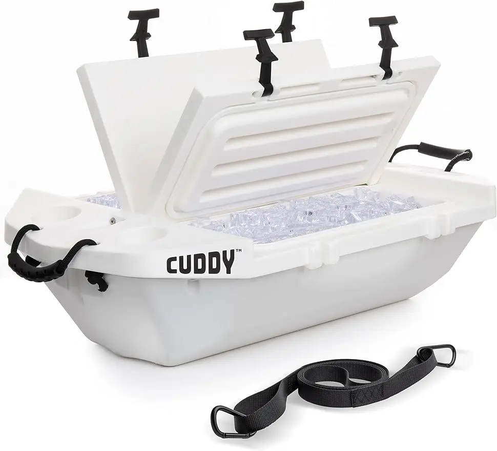 Cuddy Floating Cooler e Dry Storage Vessel, Anfíbio Hard Shell Design, Várias opções de cores, 40QT