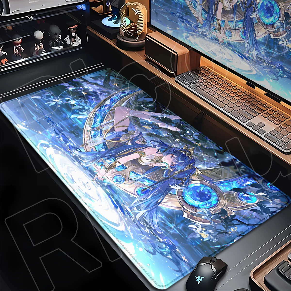 Game Wuthering Waves Iuno Mouse Pad Cute Girl PC Rubber Accessories Large Desk Decoracion Carpet XXL Locking Edge Office Mauspad