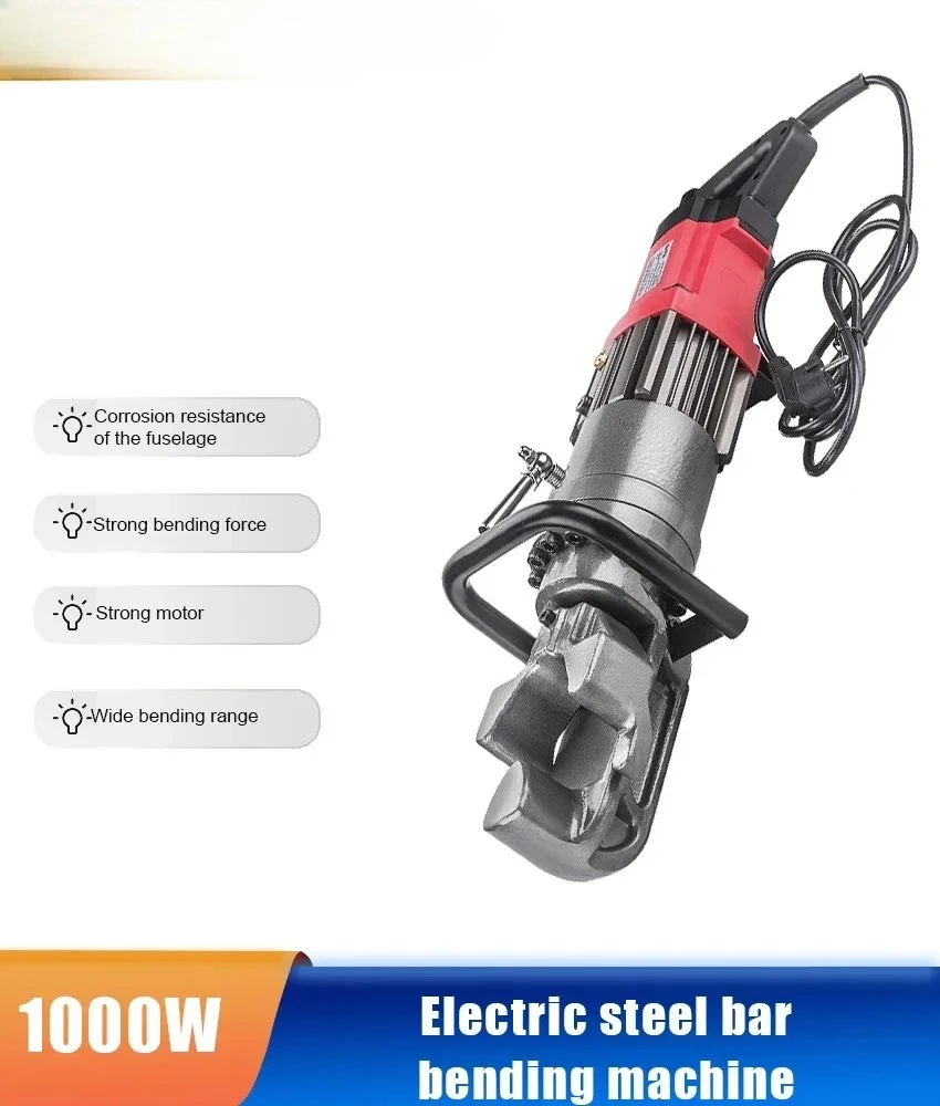New HRB-16 Portable Electric Steel Bar Bending Machine, Hydraulic Bending And Straightening Machine, Threaded Steel And Copper B