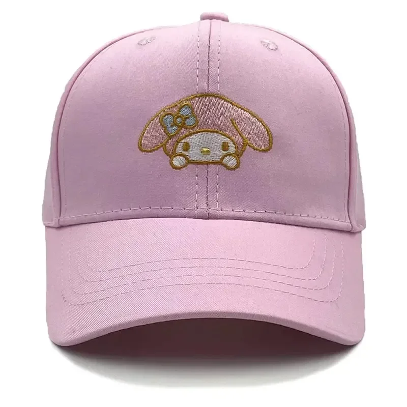 Gorra de béisbol de dibujos animados de Sanrio Hello Kitty Kuromi, Cinnamoroll de algodón para niños, Stitch, Disney, regalos de Navidad para niños