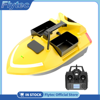 Flytec Official Store V020 Fluorescent 3 Bait Containers 40Points GPS Fishing Feeder Boat Ship with 500m Wireless Controller