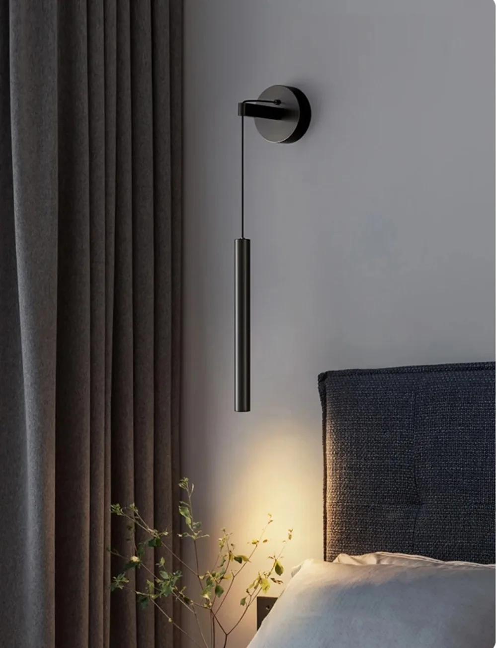 Copper Metal Strip Wall Lamp Eye Friendly Elegant Bedroom Bedside Hallway Corridor Passageway LED Light