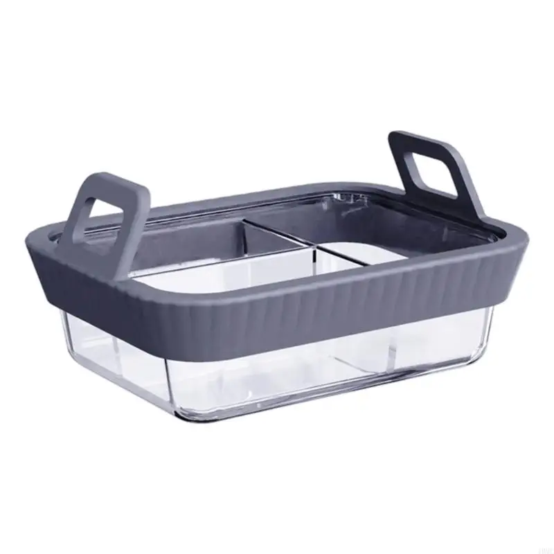 Multifunctional Borosilicate Glass Tray Cooking Pan with Handle Detail For Air Frying Baking And Serving J0MC