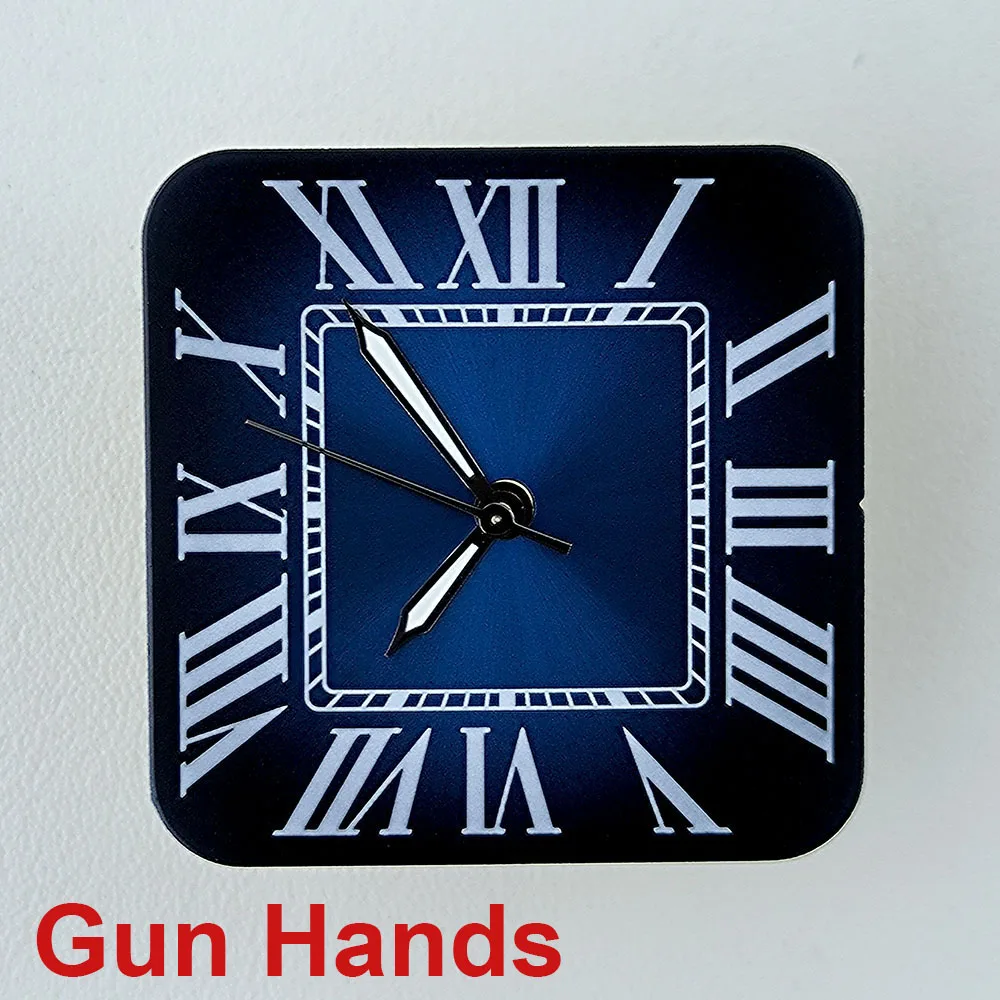 NH35 Square dial Watch dial Custom logo Roman Numeral No Window men's watch dial fit NH Series Movement watch accessories