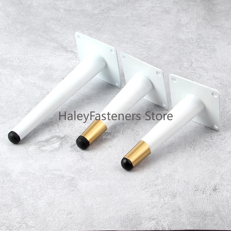 1Pcs White Metal TV Cabinet Feet Luxury Sofa Feet Oblique Cone Coffee Table Legs Furniture Support Legs Bathroom Cabinet Feet