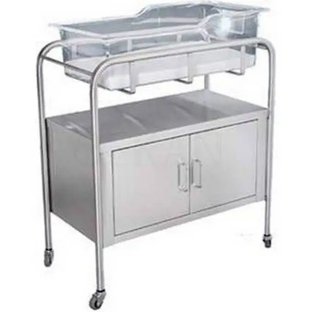 Stainless Steel Hotel Kitchen Trolley Hospital Instrument Trolley Treatment Cart With Cabinets