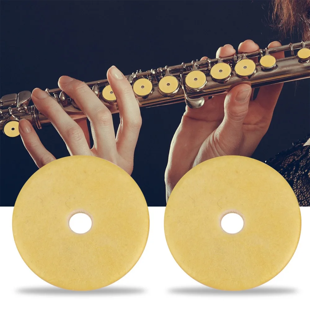 16pcs Durable Sheep casing Flute Pads Set ​Yellow​ Repair kit ​Flute Replacement Parts ​Flute Repair Kit ​Flute Maintenance