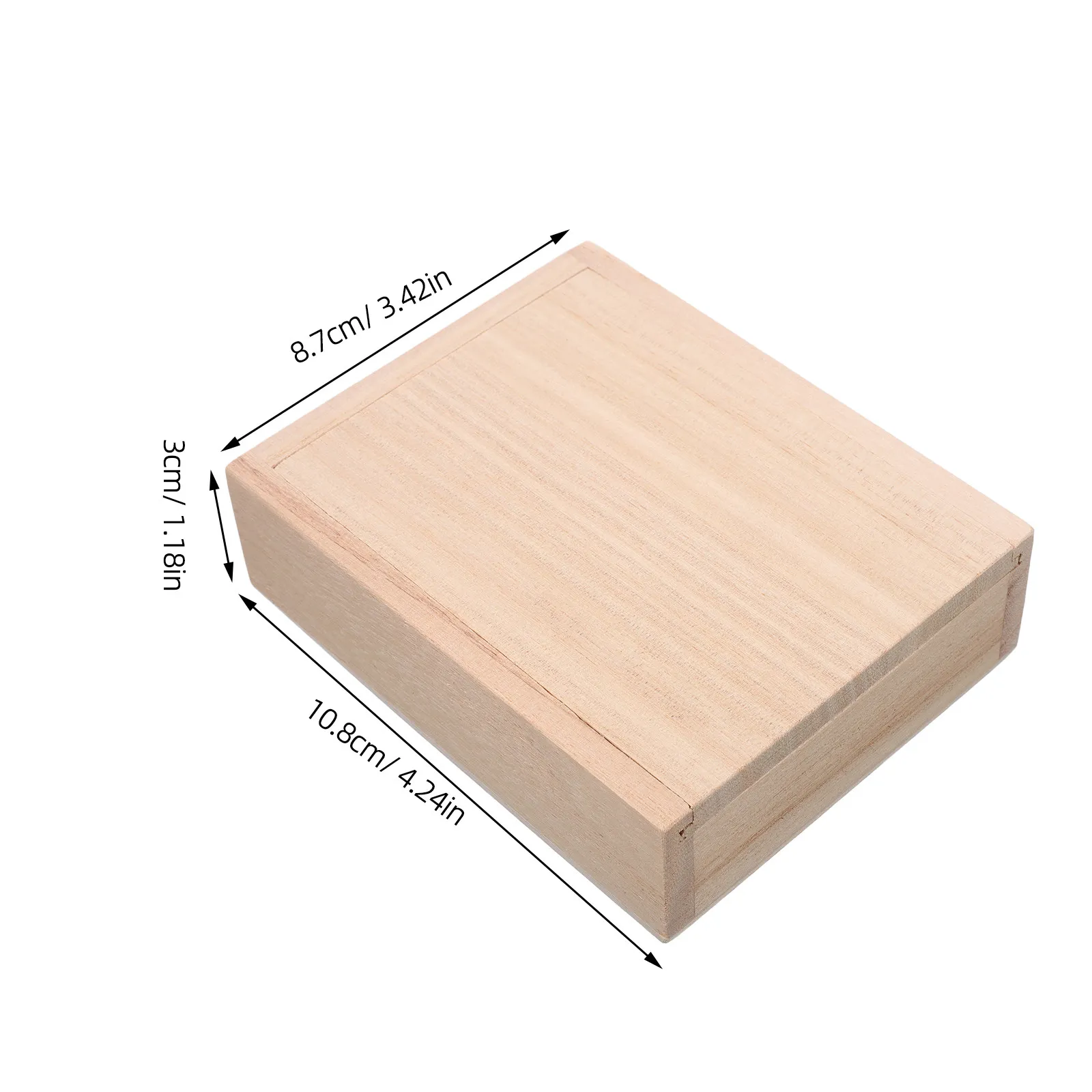 Paulownia Wood Bait Box Unfinished Keeper Sliding Lid Portable Fishing Live Bait Storage Container Breathable Trout