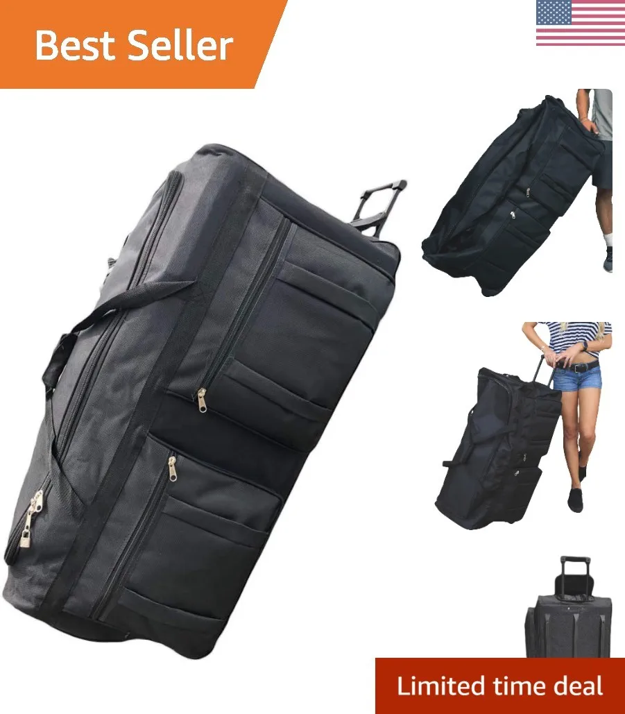 

Прочная дорожная сумка на колесах 36 дюймов — максимальная вместимость для путешествий