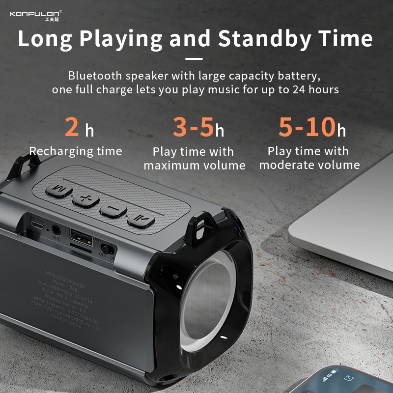 

Portable 1500mAh Power Bank Bluetooth Speaker With Support 32g Memory Card/U Disk/AUX Cable 5W Wireless TWS Bluetooth Speak