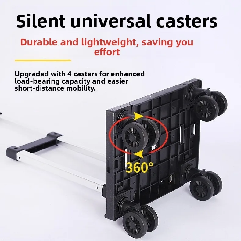 Wanxiang Wheel Foldable Trolley Bag Universal Trolley Frame Dragging Silent Trolley Accessories Portable Hand Puller