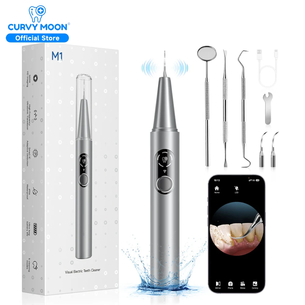 Visible Electric Teeth Whitening Devices Ultrasonic Tooth Cleaner 500MP 100° Wide-angle Camera Plaque Tartar Calculus Remover