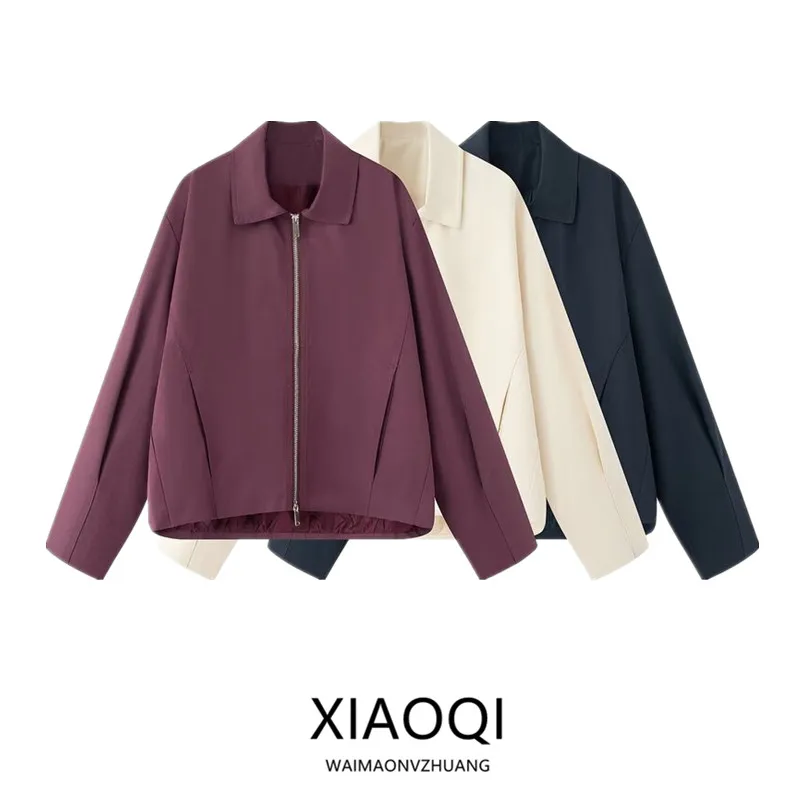 

Faionable Winter Jaet Women's Versatile Stand Collar All-Match Outerwear Long Sve Zipper Closure Regular Length