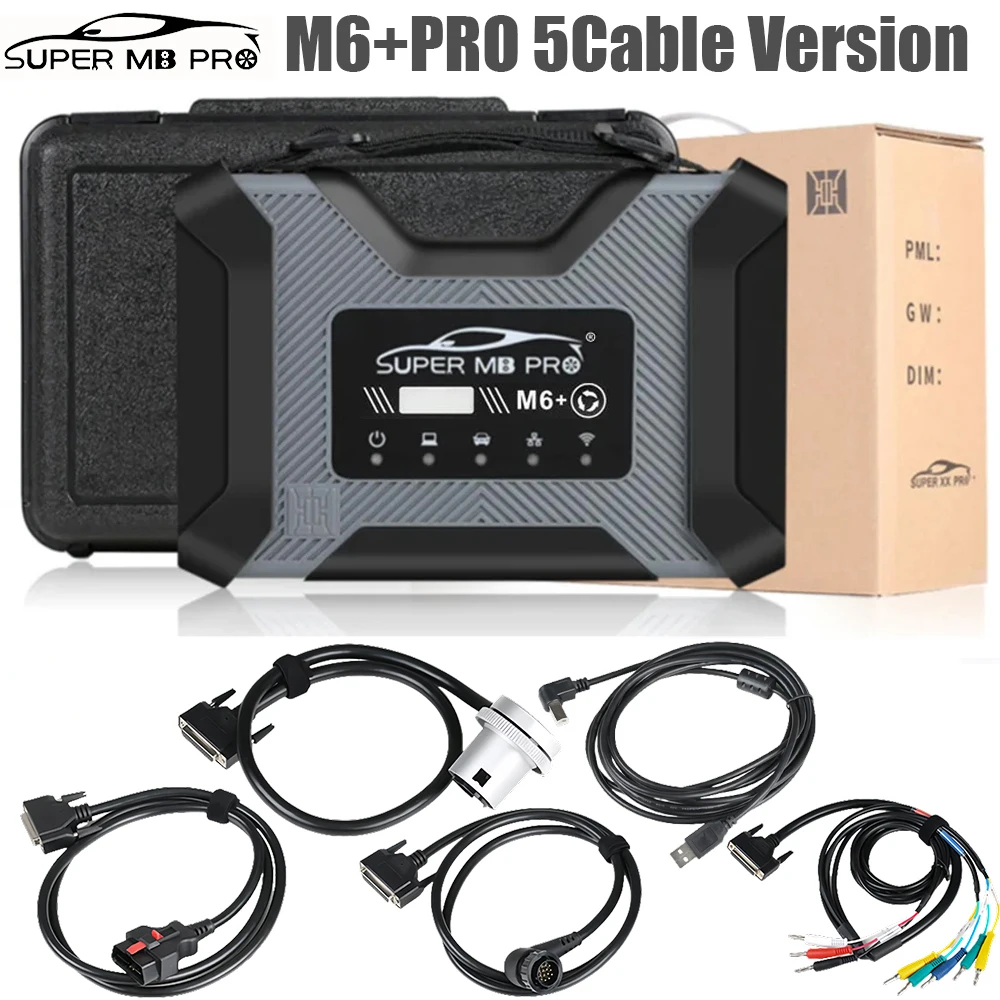 SUPER MB PRO M6 M6+ MB STAR SD C4 Genius DoIP VCI Upgrade Original Benz Cars Vans Trucks Bus Diagnostic Scan OBDII Full Function