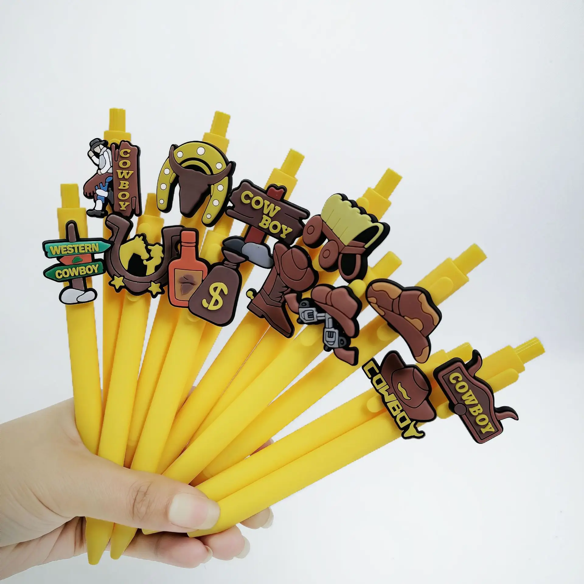 2025 جديد الأصفر الدنيم سلسلة التصحيح القلم PVC لينة المطاط على شكل قلم حبر جاف طالب هدية القلم مناسبة للاستخدام المكتبي #1