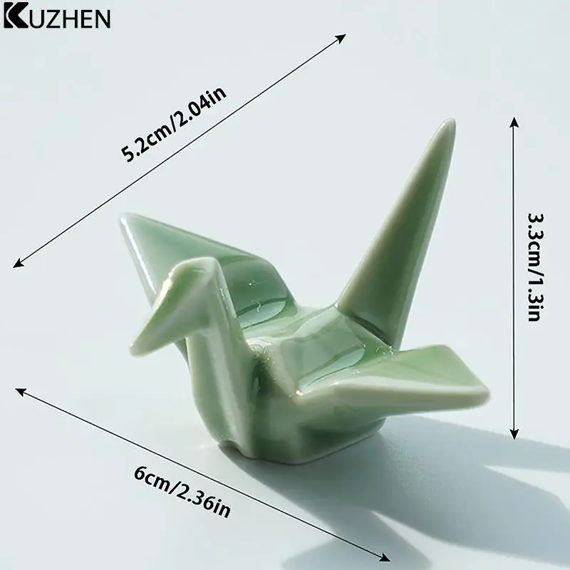 Ceramic Paper Crane Stick Holder Pen Holder Incense Burner Chopstick Holder Table Decoration Kitchen Home Decoration