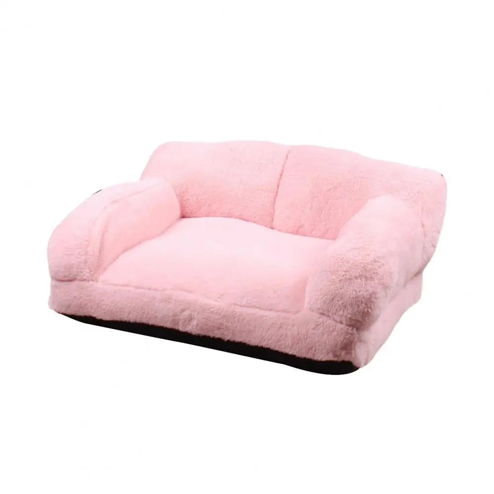 Pet Sofa Bed Cozy Plush Pet Bed for Small to Medium Cats Dogs with Anti-slip Bottom Washable Puppy Sleeping Sofa Soft for Pet