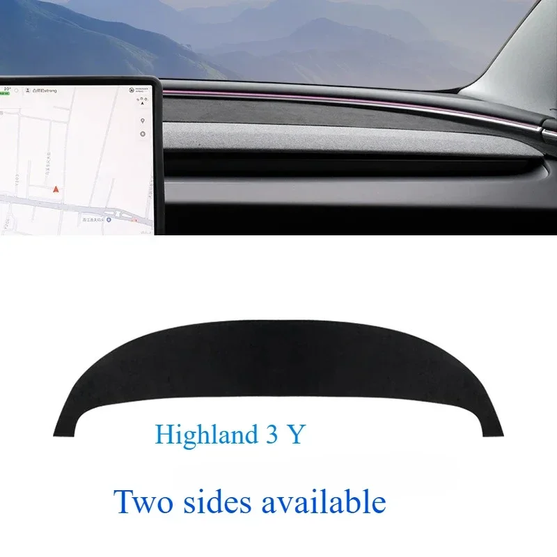 UV-Resistant Double-Sided Dashboard Cover Pad for Tesla 2024-2026 Model 3 Highland – Light Blocking Sunshade