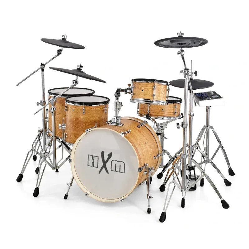 

HXM XD-2000B-KM Natural Color Acoustic Design Electronic Drum Set Factory Direct Sales