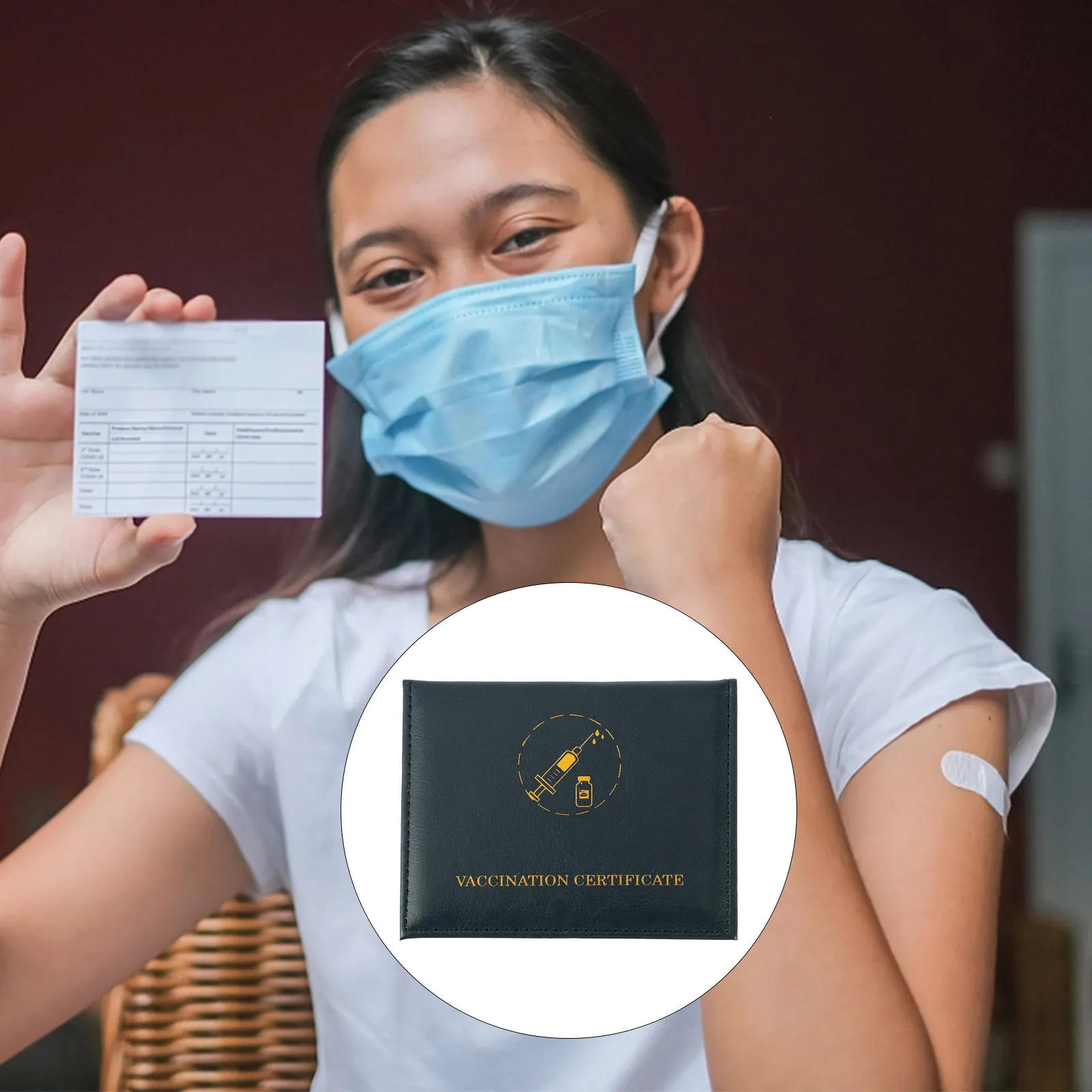 3 Protège-Cartes avec Deux Fentes pour Cartes, Porte-Certificats en PU pour Médecins, Étudiants, Enseignants et Employés de Bureau