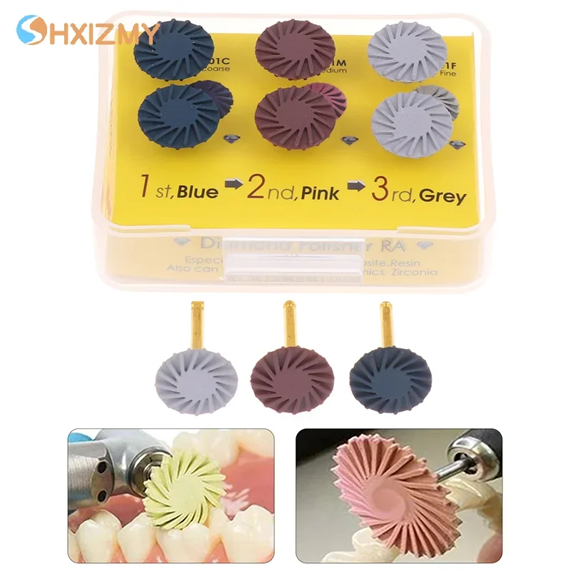 

1/6Pcs Spiral Flex Brush Burs Dental Rubber Polisher Composite Resin Bending Machine Polishing Head Dentistry Polishing Tools
