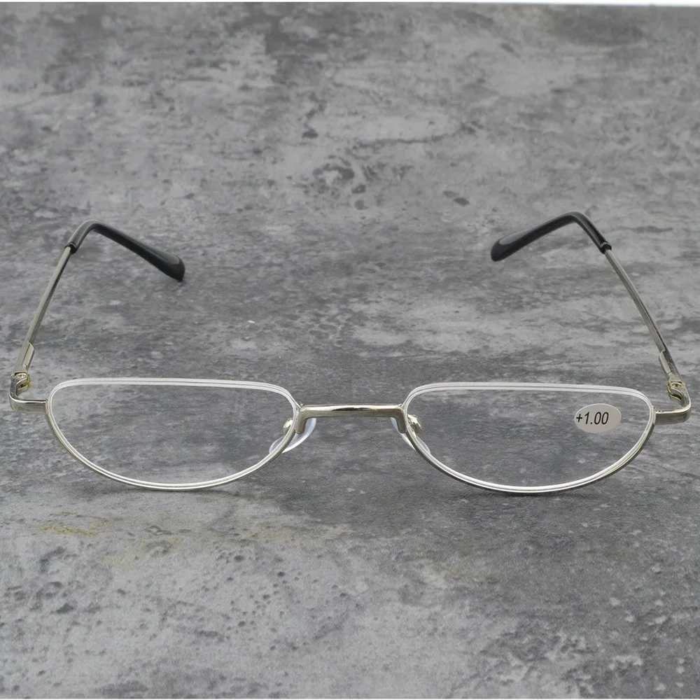 Titanium Alloy UP Half Frame Small Reading Glasses +0.75 +1 +1.25 +1.5 +1.75 +2 +2.25 +2.5 +2.75 +3 +3.25 +3.5 +4