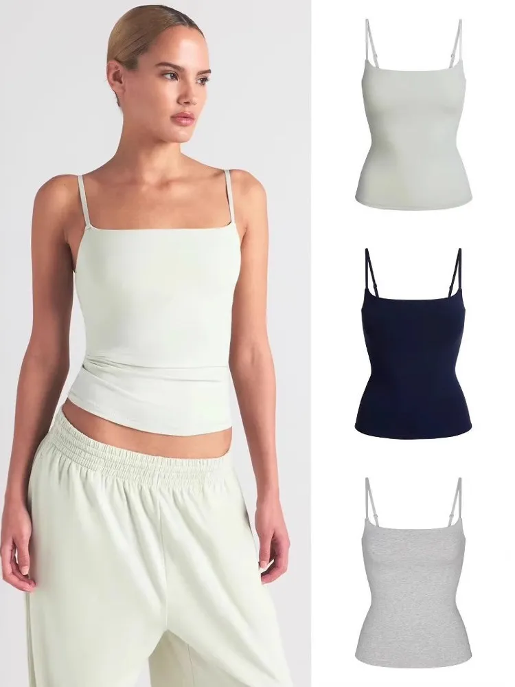 

Kardaian эластичный хлопковый жилет с тонкими бретелями, утягивающий топ, женская модная летняя повседневная цветная верхняя одежда Bal