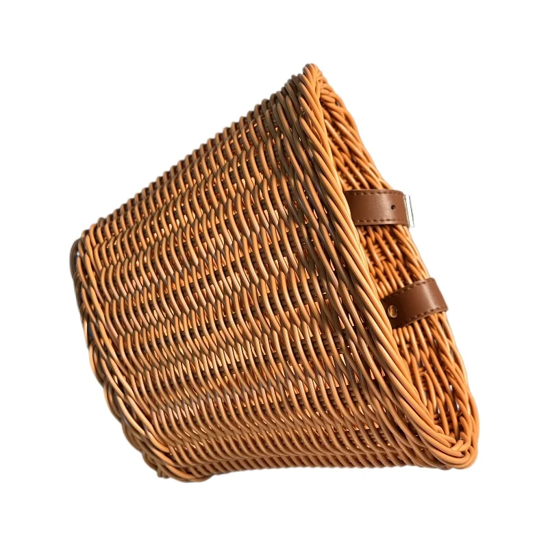 AliExpress NONE 1/2pcs Front Hanging Basket Imitation Vine Children Scooter Balance Bike Bicycle Basket Handwoven-Slip Wicker Hanging Accessory