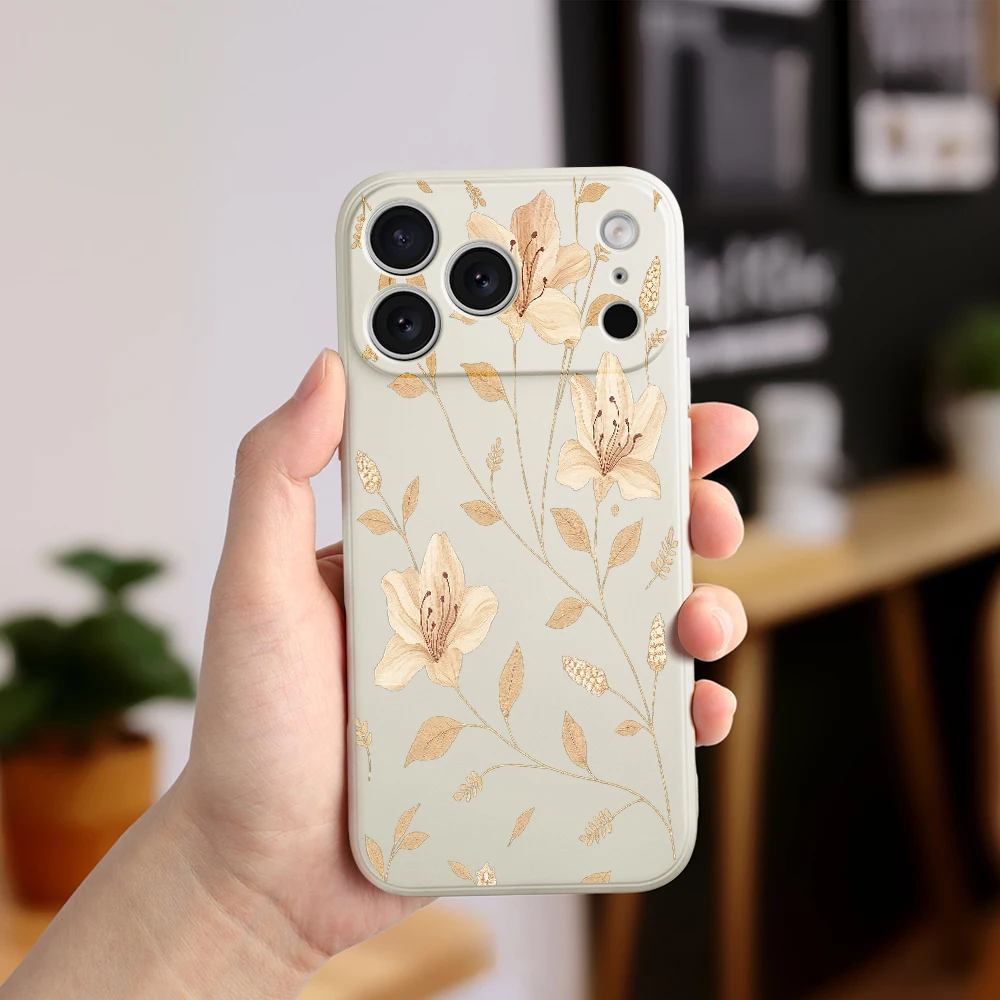 غطاء من البولي يوريثان الحراري باللون الذهبي الأرجواني لهاتف iPhone17 ProMax 17 Air 16 15 14 13 12 11 Pro Max XS Max7 8 Plus 16e 16 Plus