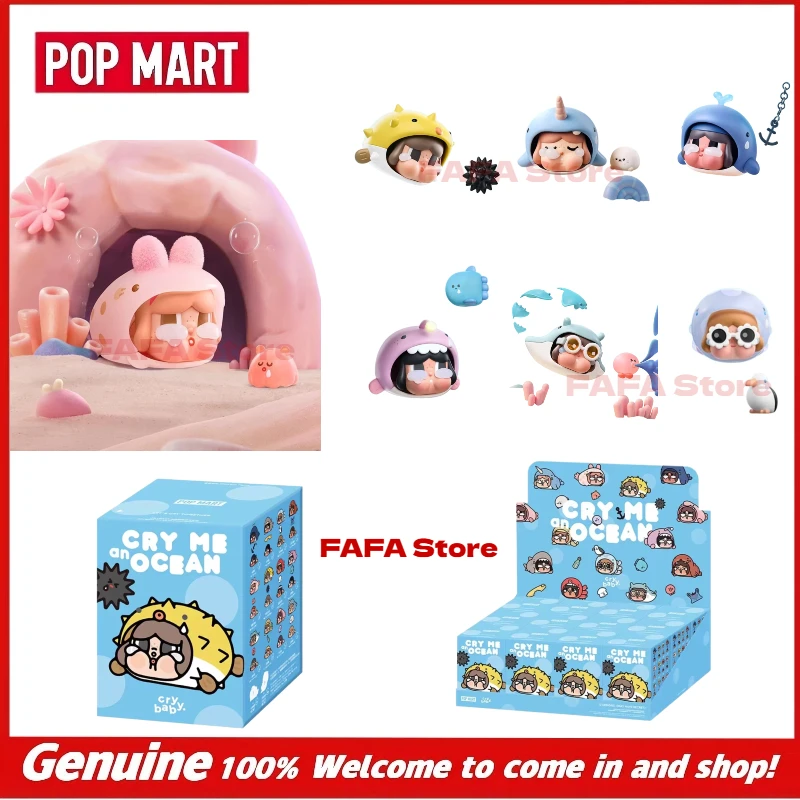 Neue POP MART Crybaby Tears River Serie Blind Box Sammelfigur Quallen Schreibtisch-Deko Wohnungsdekoration Trendiges Geschenk
