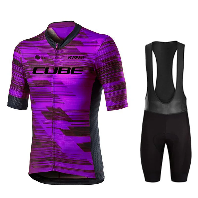 

Летний комплект велосипедных трикотажных изделий Rvouei Cube, комплект велосипедных шорт 19D, MTB Ropa Ciclismo, мужские велосипедные рубашки с короткими рукавами, одежда Майо