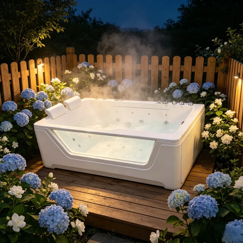 Hot Sale New Design 5 Person Outdoor Whirlpool Spa Hot Tub Massage Bathtub Acrylic Jacuzzi for Villa Garden Gazebo