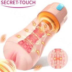 5 Sucking Automatic Masturbator Cup Vibrator Electric vacuum Blowjob Masturbator Male 3D Artificial Vagina Adult Sex Toy For Men