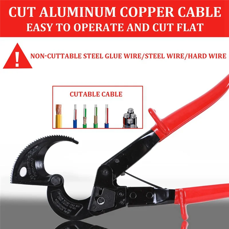 WX-325 Hand Ratchet Cable Scissors Cable Pliers Copper Aluminum Wire Pliers Labor-Saving Scissor Pliers