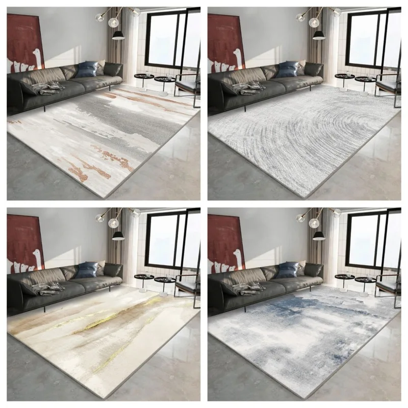 Ink Painting Minimalist Carpet Home Decoration Living Room Rug Light Luxury Dirt Resistant Bedroom Bedside Mat Beautiful Doormat