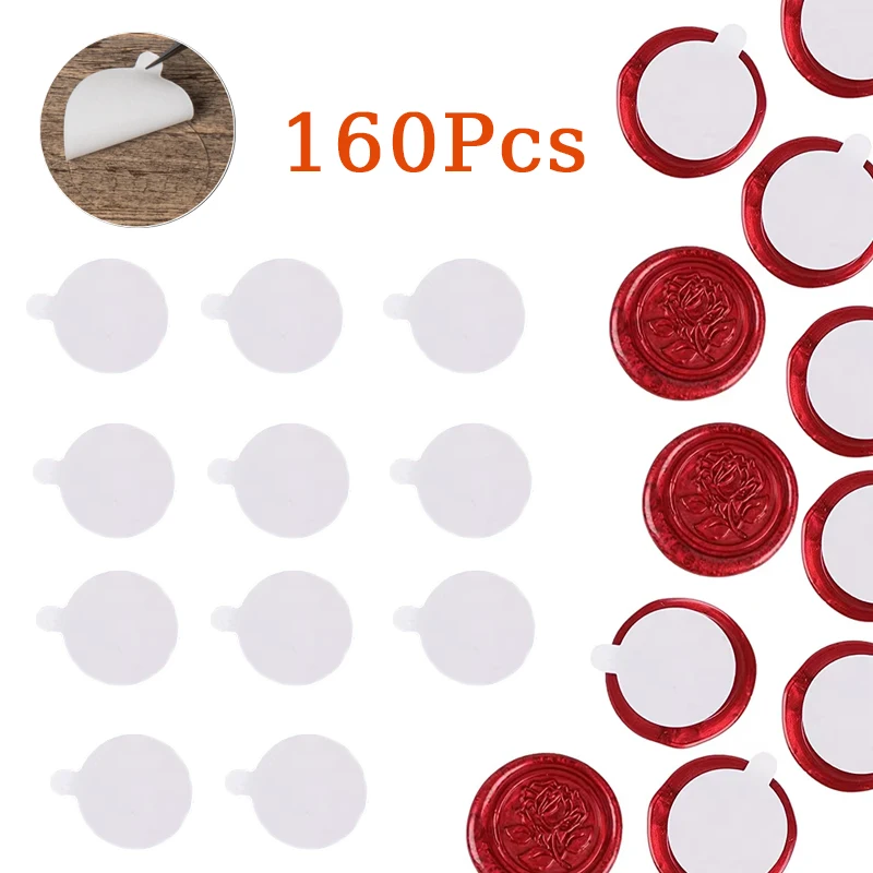 160pcs Double-Sided Adhesive Dots For Wax Seal Stamp Kit, 1inch Adhesive Wax Seal Backing For Wax Seal Stickers, Craft Adhesive