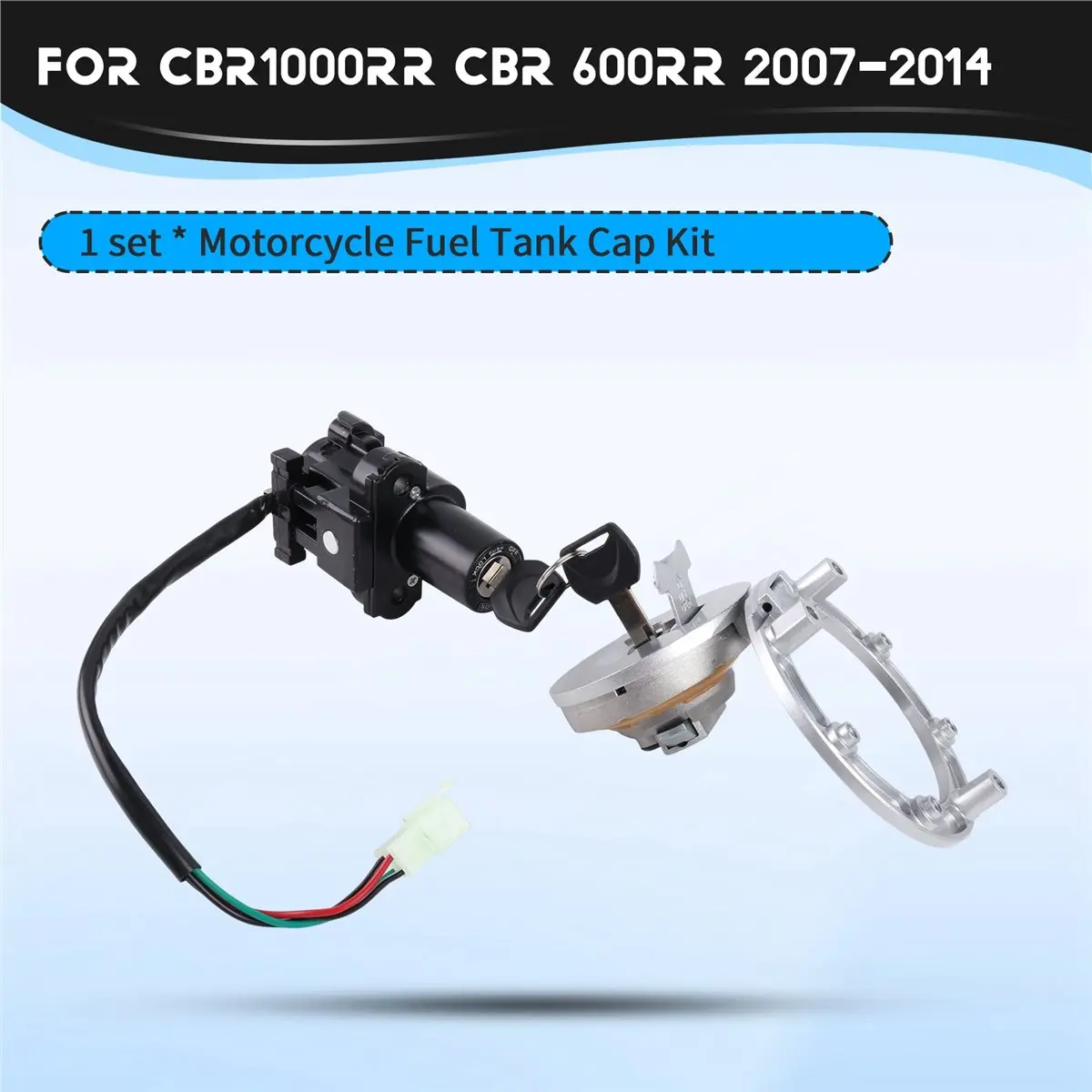 [Saleout]Motorcycle Ignition Switch Gas Cap Seat Lock Key for CBR1000RR 600RR 2007-2014