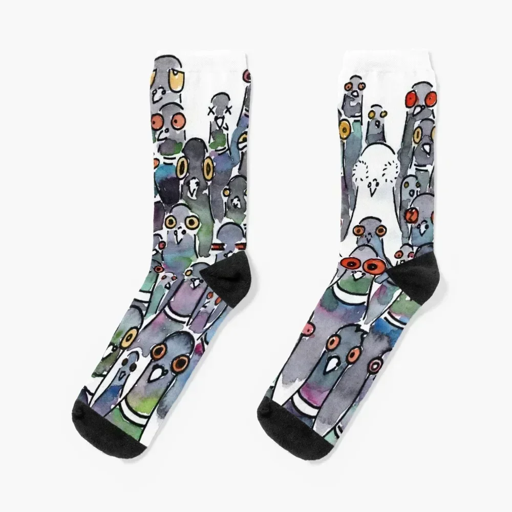 

Pigeons Socks colored basketball anime Sports Woman Socks Men's