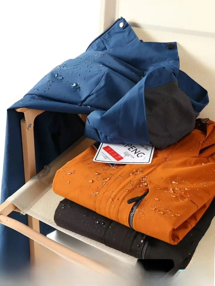 

Мужская уличная куртка с капюшоном, ветрозащитная, водостойкая, съемные манжеты, длинная подставка из полиэфирного волокна Sve, осенняя куртка