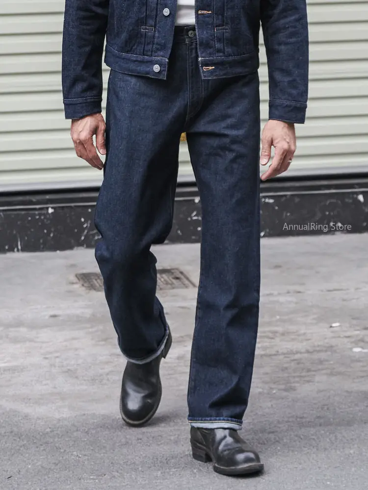 Rugged Bronson 1954 Zip Fly Selvedge Jeans Straight Leg 801ZXX Sanforized Raw Denim Trousers