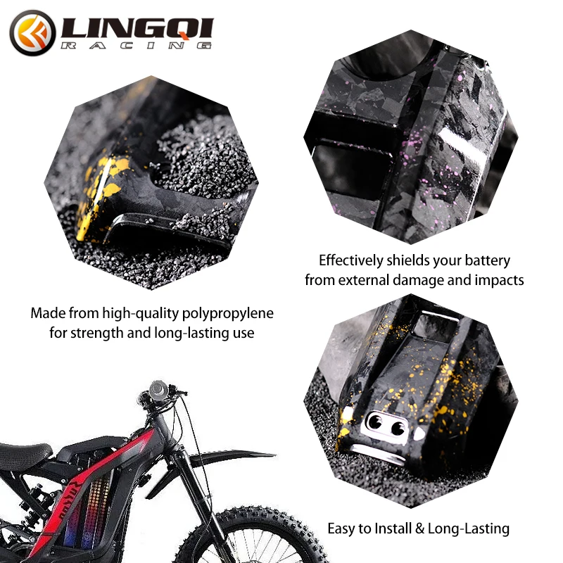 LINGQI Original Accessories Battery Top Cover Guard Case Covers For Light Bee S X Electric Carbon Fiber Water Transfer Parts
