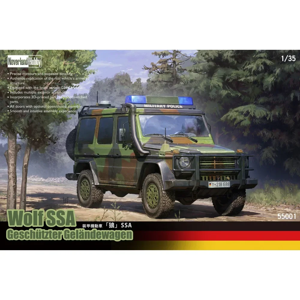 

Neverland Hobby Assemble Model Kit 55001 1/35 "WOLF" SSA Geländewagen Geschützter Armored Car