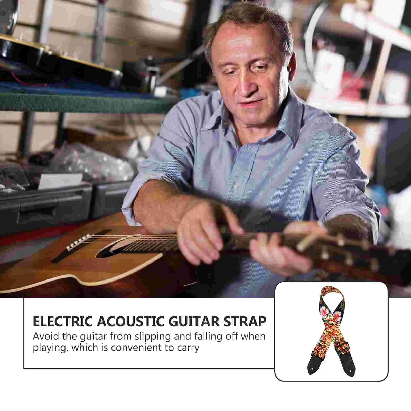 Electric Acoustic Guitar Strap Bass Instrument Belt Shoulder Sling