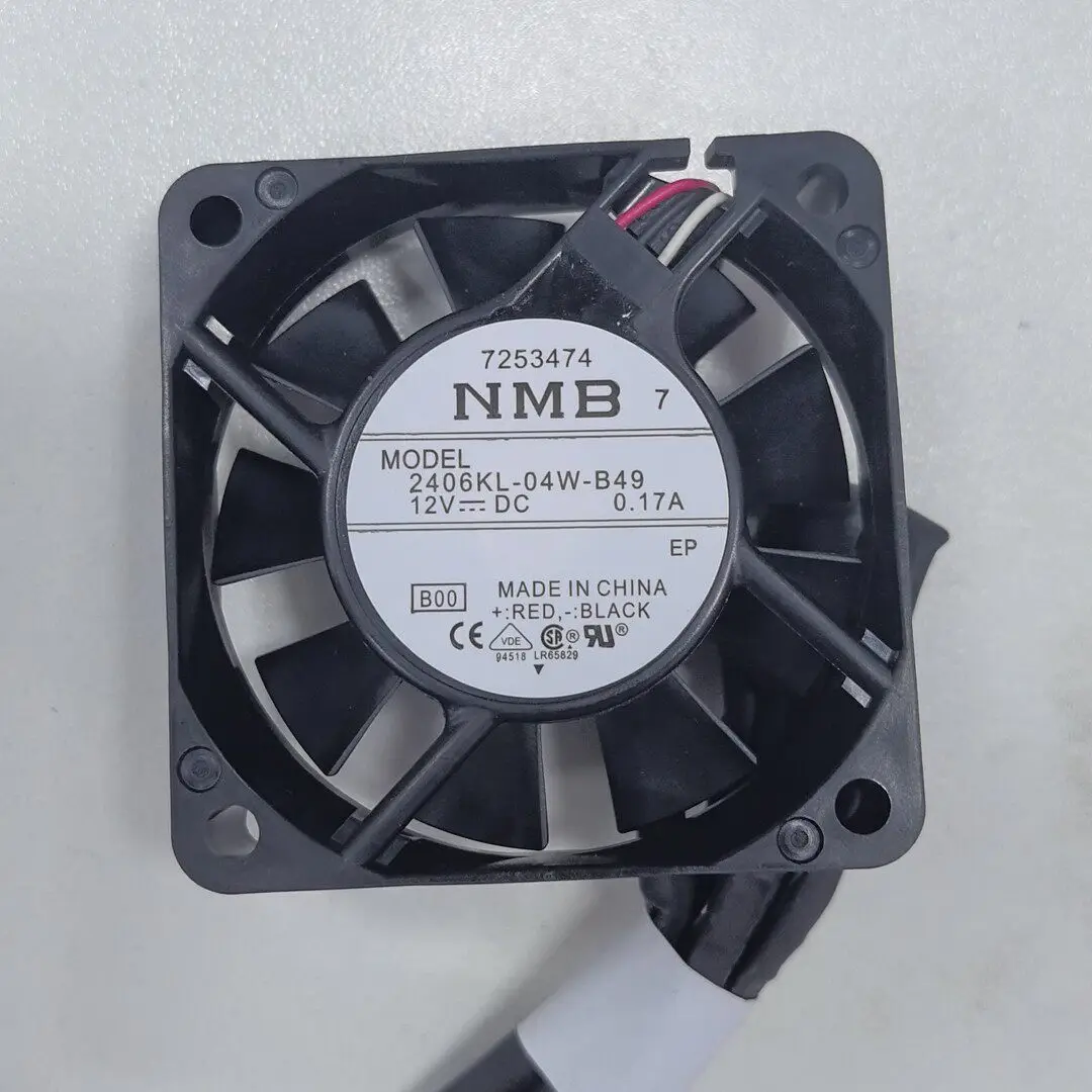Original 2406KL-04W-B49 12V 0.17A 6015 three wire alarm cooling fan