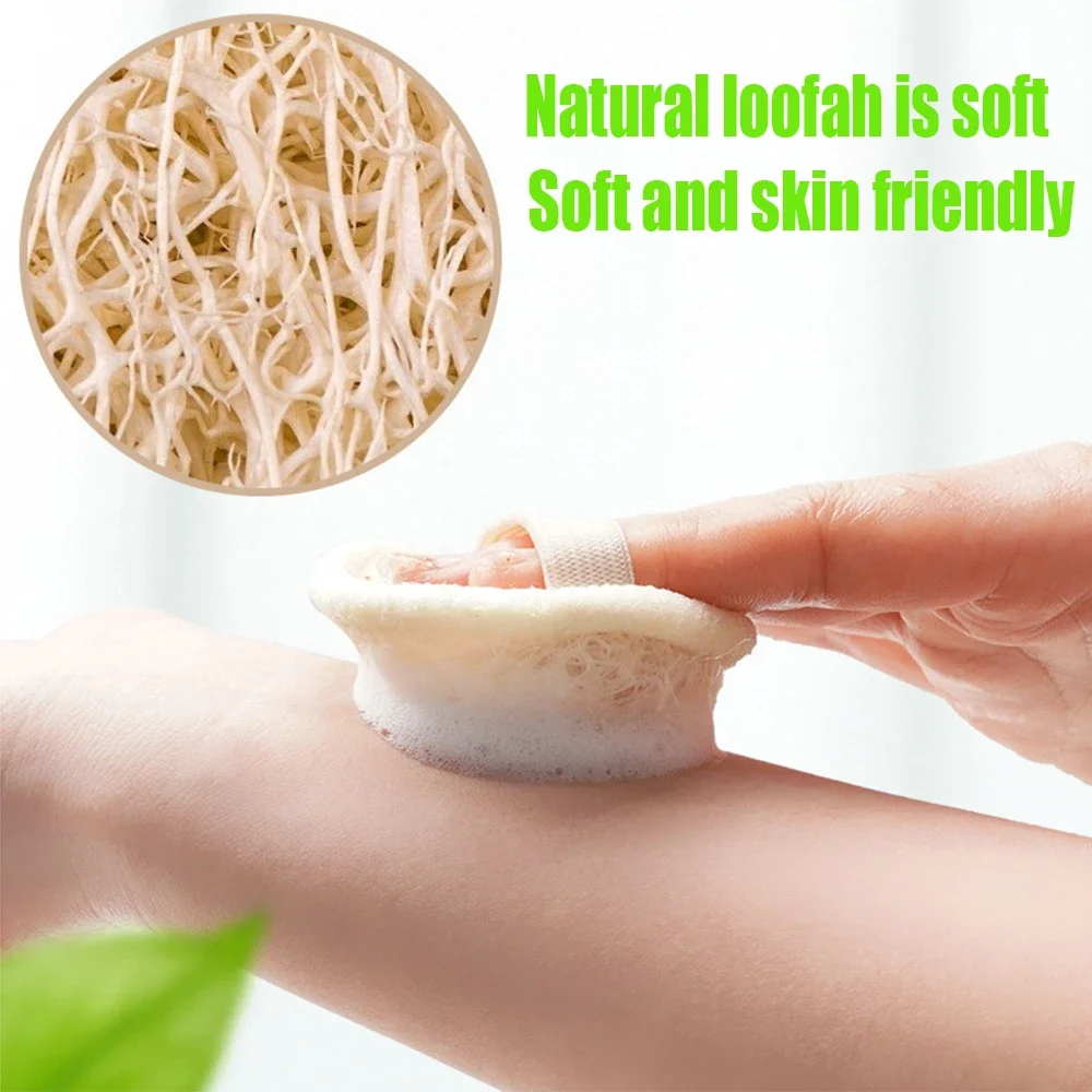 3/6/10 PCS（ Natural loofah puff ）Face Wash Puff Face Wash Puff loofah Face Puff Cosmetic Puff Face Cleansing Natural loofah