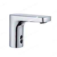 New Smart Touch Free Infrared Sensor Deck Mounted Brass Automatic Basin Faucet Water Saver Tap for Bathroom Sink