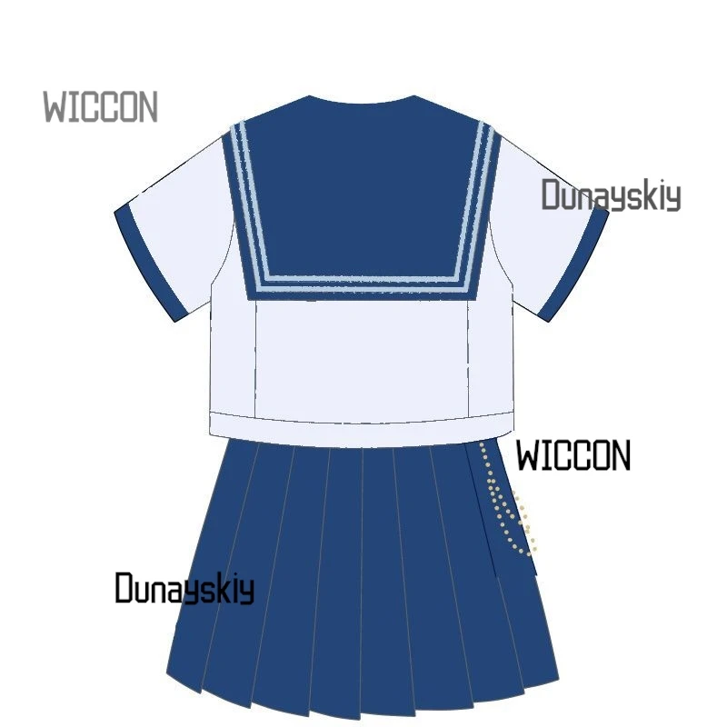 Furina cos Genshin Impact game anime cos JK school uniform Fan impression kawaii summer cool graduation daily Halloween cosplay