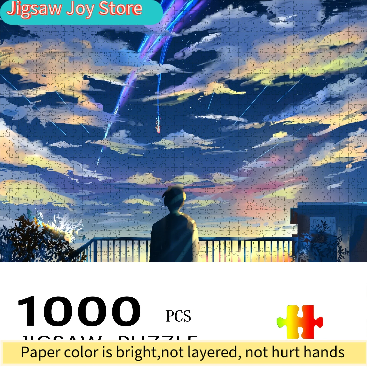 

Boxed s Jigsaw Puzzle with Your Name in Anime-Style Pattern Design, High-Difficulty Paper Puzzle - Large Interactive Game for