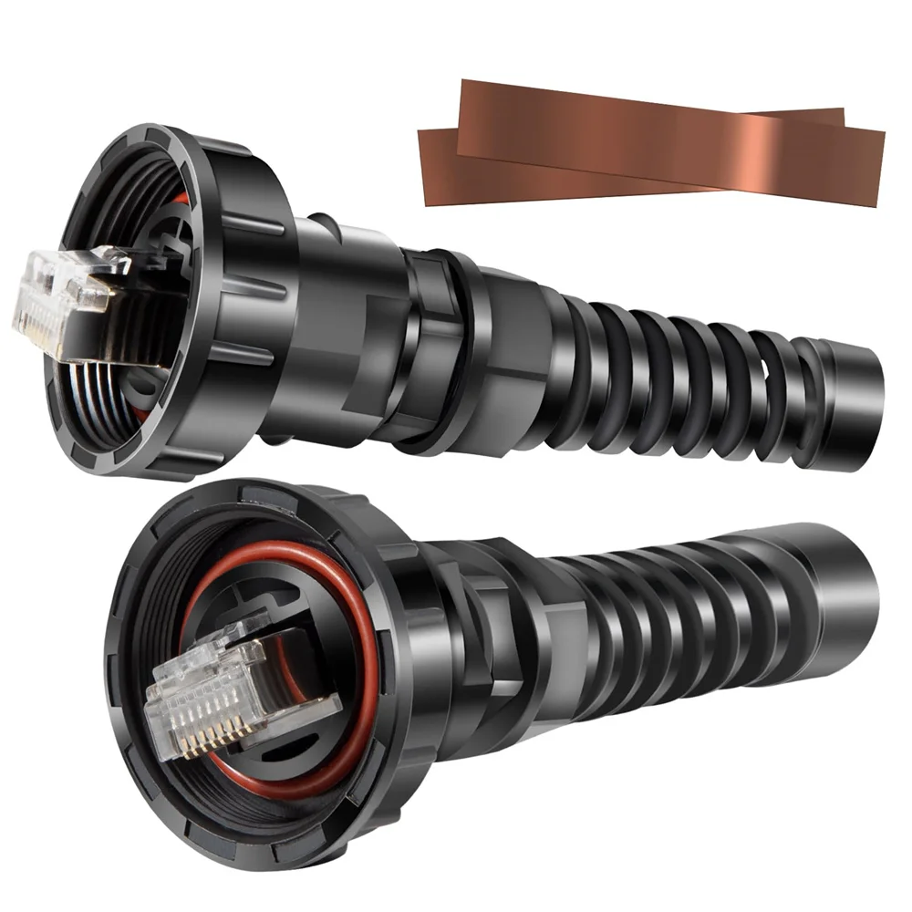 ANX 010-10603-00 Stecker, wasserdicht, RJ45, 2er-Pack, kompatibel mit Garmin Marine Netzwerkkabelanschluss, Stecker auf Stecker, Schutzart IP67 – Detail 9