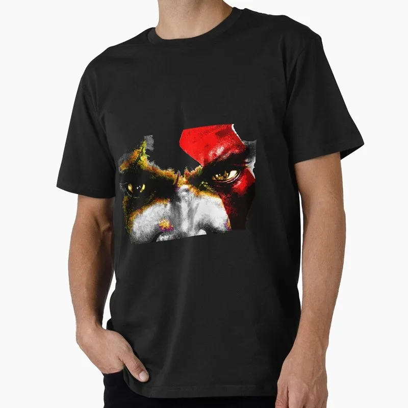 God of War Kratos T Shirt 0911 Men's Gaming Graphic Tee Spartan Warrior Ragnarok Streetwear Short Sleeve Unisex Gamer Gift Tops